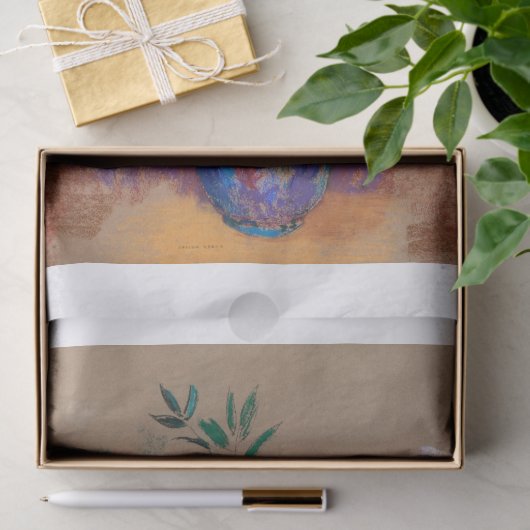 WEEFSELPAPIER : BOUQUET FLOWERS : ODILON REDON TISSUEPAPIER (Geschenk)