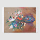 WEEFSELPAPIER : BOUQUET FLOWERS : ODILON REDON TISSUEPAPIER (Voorkant)