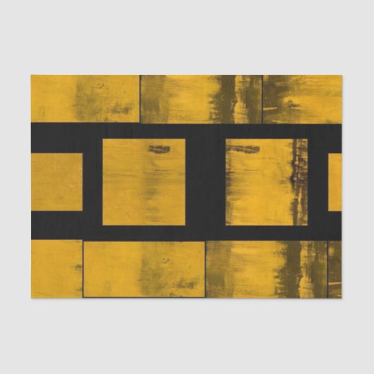 Weefselpapier branden Geel zwart Tissuepapier (Voorkant)