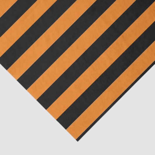 Weefselpapier BREEDSTRIPEN ZWART EN ORANJE Tissuepapier (Detail)