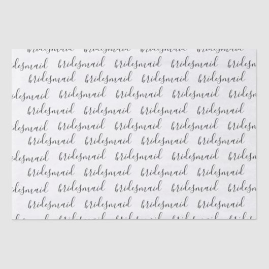 Weefselpapier - bruidsmeisje tissuepapier (Voorkant)