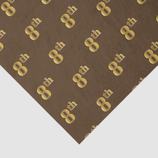 Weefselpapier, bruin, Faux Gold 8th (Achtste) Tissuepapier (Detail)