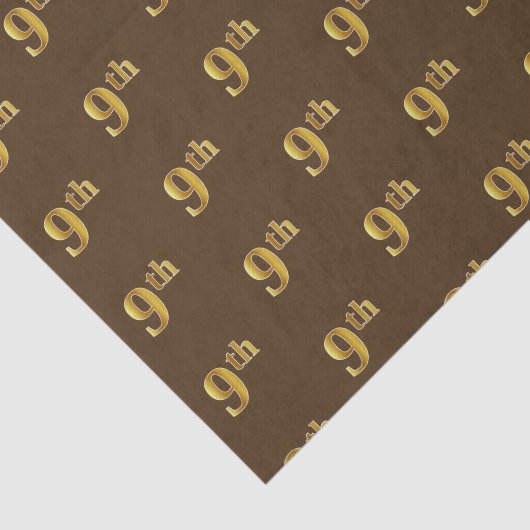 Weefselpapier, bruin, Faux Gold 9th (negende) Tissuepapier (Detail)
