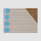 Weefselpapier, bruine strepen, Floral Tissuepapier (Voorkant)