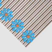 Weefselpapier, bruine strepen, Floral Tissuepapier (Detail)