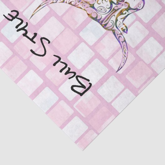 Weefselpapier Bull Stijl Roze Brick Tissuepapier (Detail)