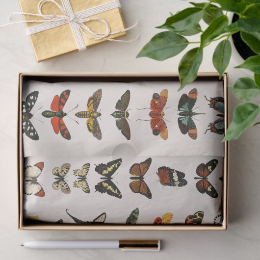 WEEFSELPAPIER:  BUTTERFLES KARAKTER TISSUEPAPIER (Geschenk)