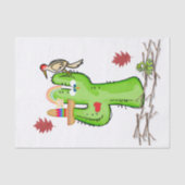 Weefselpapier Cactus Bird Tissuepapier (Voorkant)