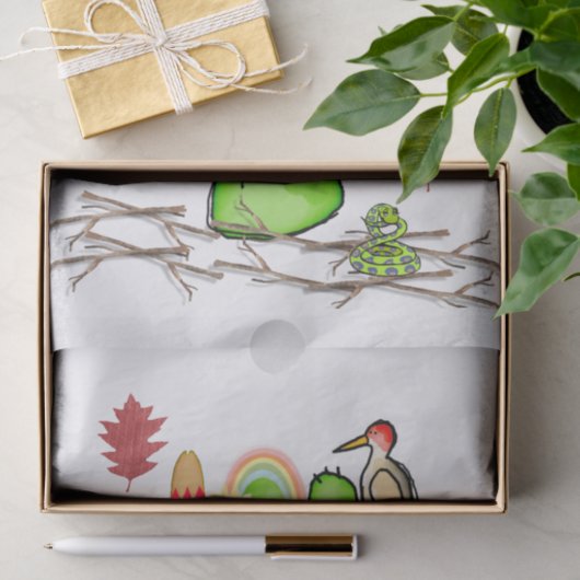 Weefselpapier Cactus Bird Tissuepapier (Geschenk)