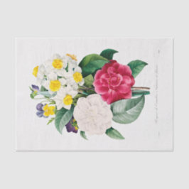 WEEFSELPAPIER: CAMELLIA NARCISSUS EN PANSY TISSUEPAPIER
