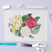 WEEFSELPAPIER: CAMELLIA NARCISSUS EN PANSY TISSUEPAPIER (Craft)