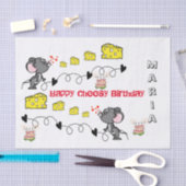 Weefselpapier Cheesey Mousey Kisses Happy Birthday Tissuepapier (Craft)