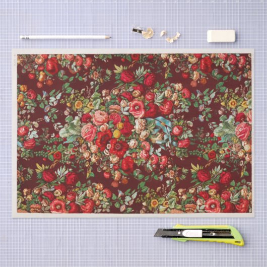 WEEFSELPAPIER: CHINTZ PATTERN TISSUEPAPIER (Craft)