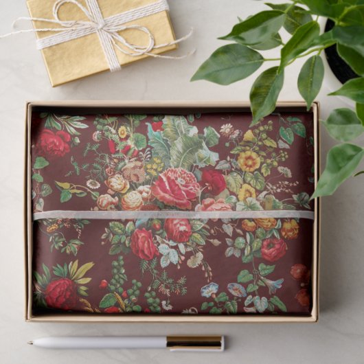 WEEFSELPAPIER: CHINTZ PATTERN TISSUEPAPIER (Geschenk)