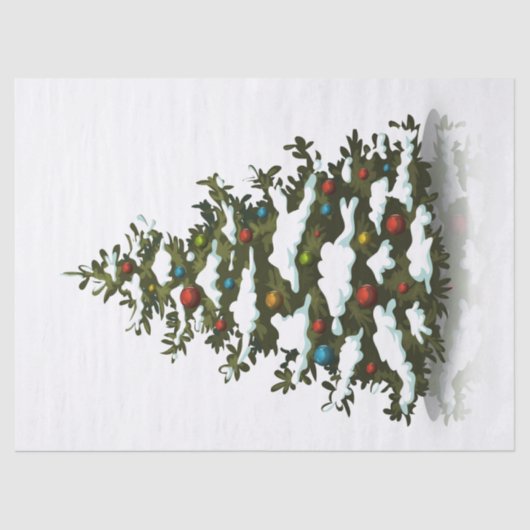 WEEFSELPAPIER : CHRISTMAS TREE TISSUEPAPIER (Voorkant)
