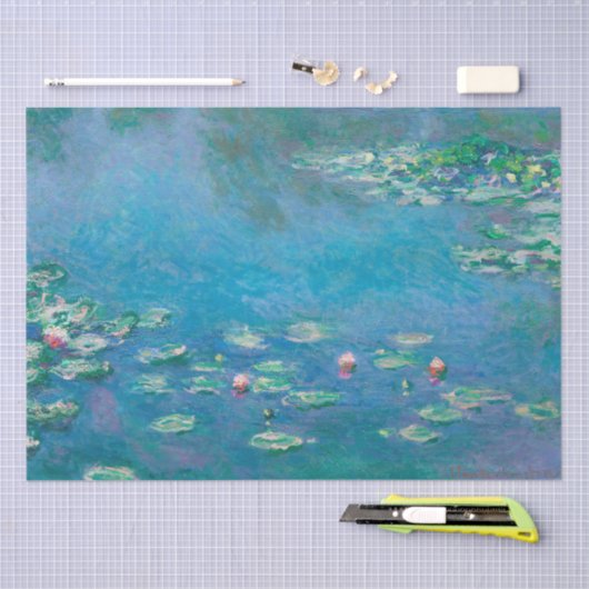 WEEFSELPAPIER : CLAUDE MONET : WATERLIS TISSUEPAPIER (Craft)