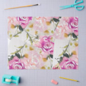 Weefselpapier - Collage Pink Rose Aquarellen Tissuepapier (Craft)
