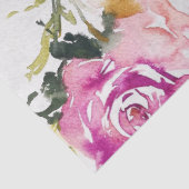 Weefselpapier - Collage Pink Rose Aquarellen Tissuepapier (Detail)