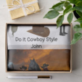 Weefselpapier cowboystijl zadel paard country boy tissuepapier (Geschenk)