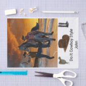 Weefselpapier cowboystijl zadel paard country boy tissuepapier (Craft)