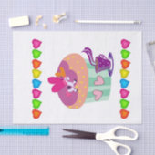 Weefselpapier Cupcake kleurig hart Tissuepapier (Craft)