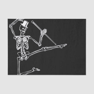 Weefselpapier DANCING SKELETON MET HAT Tissuepapier