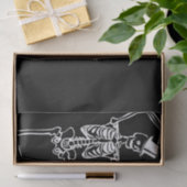 Weefselpapier DANCING SKELETON MET HAT Tissuepapier (Geschenk)