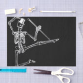 Weefselpapier DANCING SKELETON MET HAT Tissuepapier (Craft)