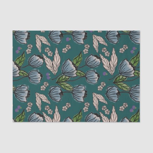 Weefselpapier - Deep Blauwgroen Tissuepapier (Voorkant)