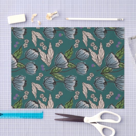 Weefselpapier - Deep Blauwgroen Tissuepapier (Craft)