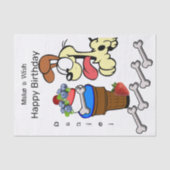 Weefselpapier Dog Bot Ice Cream Tissuepapier (Voorkant)