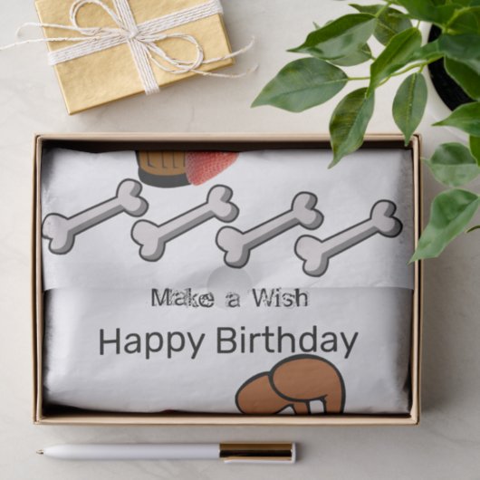 Weefselpapier Dog Bot Ice Cream Tissuepapier (Geschenk)