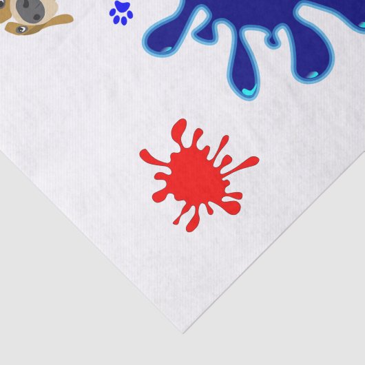 Weefselpapier Dog Paint Tissuepapier (Detail)