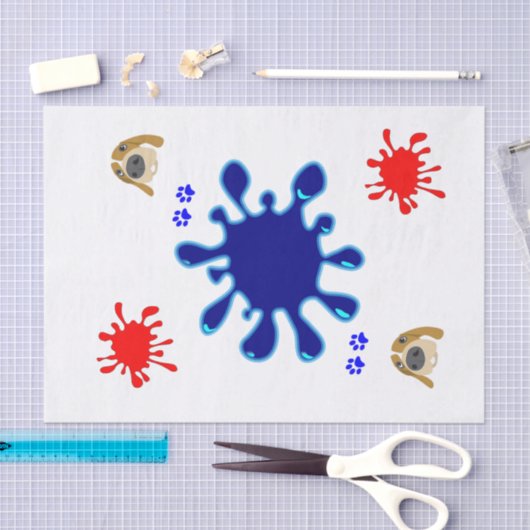 Weefselpapier Dog Paint Tissuepapier (Craft)