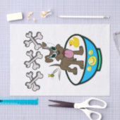 Weefselpapier Dog Yellow Ducks Bath time Tissuepapier (Craft)