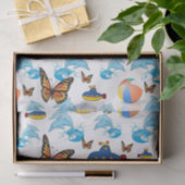 Weefselpapier Dolphin Butterfly Tissuepapier (Geschenk)