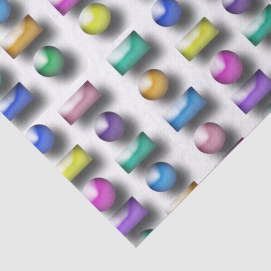 Weefselpapier - Drie dimensionale vormen Tissuepapier (Detail)