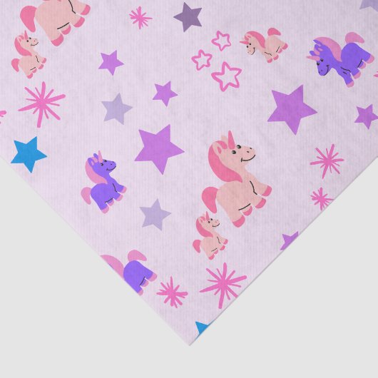 Weefselpapier Eenhoorns en sterren Tissuepapier (Detail)