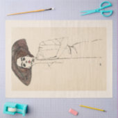 WEEFSELPAPIER : EGON SCHIELE : PORTRAIT VAN VROUWE TISSUEPAPIER (Craft)