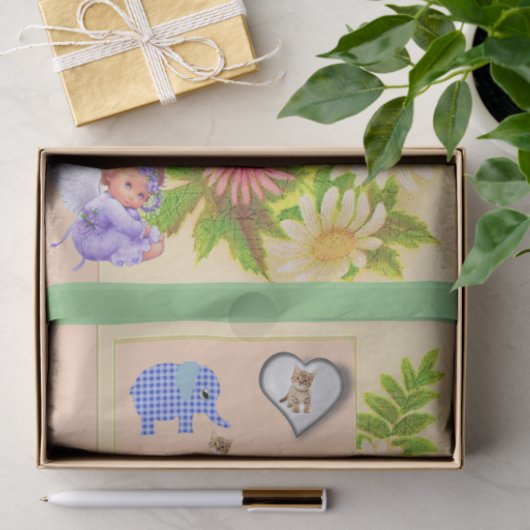 Weefselpapier Elephant Angel Tissuepapier (Geschenk)