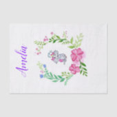 Weefselpapier Elephant Floral Tissuepapier (Voorkant)