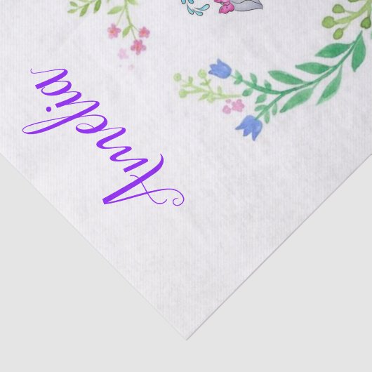 Weefselpapier Elephant Floral Tissuepapier (Detail)