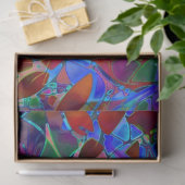 Weefselpapier Floral Abstract Glas in lood Tissuepapier (Geschenk)
