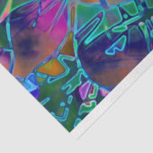 Weefselpapier Floral Abstract Glas in lood Tissuepapier (Detail)