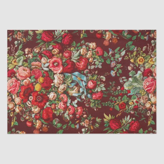 WEEFSELPAPIER: FLORAL  CHINTZ TISSUEPAPIER (Voorkant)