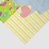 Weefselpapier Floral - Gele Stripes Elephant Tissuepapier (Detail)