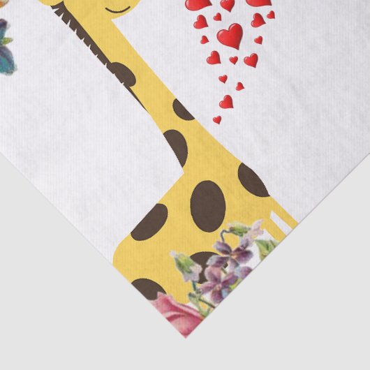 Weefselpapier Floral Giraffe Tissuepapier (Detail)