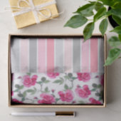 Weefselpapier Floral roze stropen Tissuepapier (Geschenk)