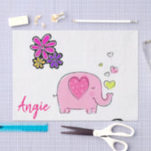 Weefselpapier Floral roze varkens Tissuepapier (Craft)