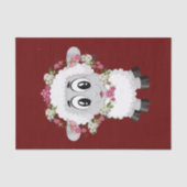 Weefselpapier Floral Sheep Tissuepapier (Voorkant)